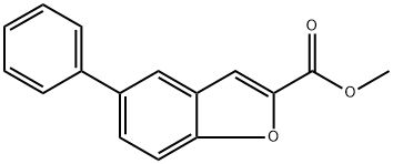 2-Benzofurancarboxylic acid, 5-phenyl-, methyl ester Structure