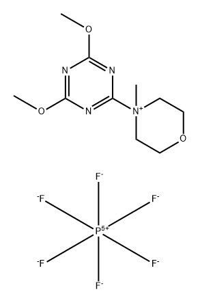 Morpholinium, 4-(4,6-dimethoxy-1,3,5-triazin-2-yl)-4-methyl-, hexafluorophosphate(1-) (1:1) Structure