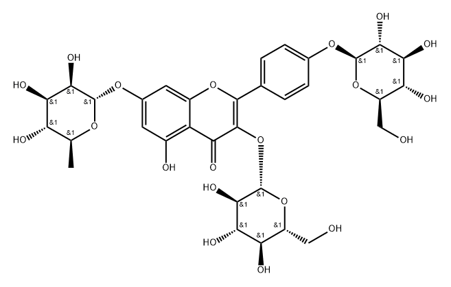 Kaempferol 3,4‘-diglucoside 7-rhamnoside Structure