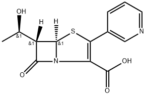 4-Thia-1-azabicyclo[3.2.0]hept-2-ene-2-carboxylic acid, 6-[(1R)-1-hydroxyethyl]-7-oxo-3-(3-pyridinyl)-, (5R,6S)- Structure