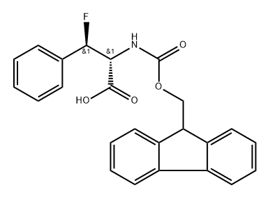 (2R,3R)-Fmoc-3-F-3-phenylpropanoic acid Structure