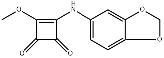 3-(Benzo[d][1,3]dioxol-5-ylamino)-4-methoxycyclobut-3-ene-1,2-dione Structure