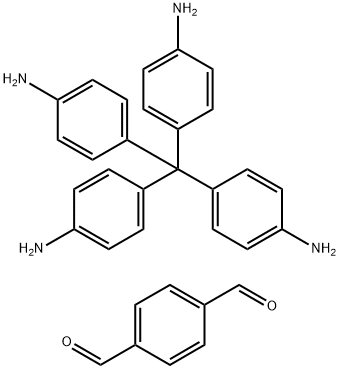 1,4-Benzenedicarboxaldehyde, polymer with 4,4',4'',4'''-methanetetrayltetrakis[benzenamine] 구조식 이미지