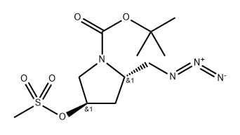 1-Pyrrolidinecarboxylic acid, 2-(azidomethyl)-4-[(methylsulfonyl)oxy]-, 1,1-dimethylethyl ester, (2S,4R)-