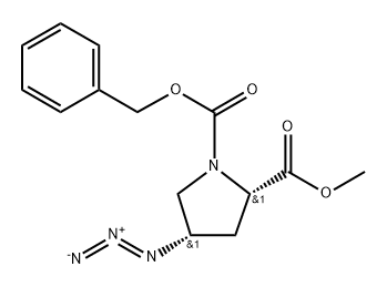 1-Benzyl 2-methyl (2S,4S)-4-azidopyrrolidine-1,2-dicarboxylate 구조식 이미지