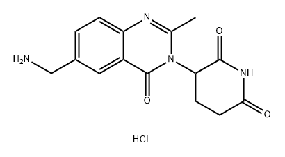 2,6-Piperidinedione, 3-[6-(aminomethyl)-2-methyl-4-oxo-3(4H)-quinazolinyl]-, hydrochloride (1:1) Structure