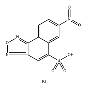 Naphth[1,2-c][1,2,5]oxadiazole-5-sulfonic acid, 7-nitro-, potassium salt (1:1) Structure