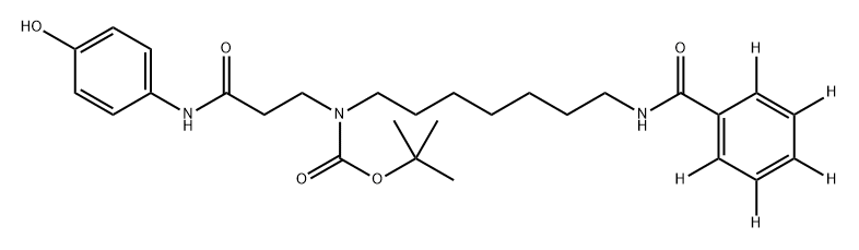 Carbamic acid, N-[7-(benzoyl-2,3,4,5,6-d5-amino)heptyl]-N-[3-[(4-hydroxyphenyl)amino]-3-oxopropyl]-, 1,1-dimethylethyl ester Structure