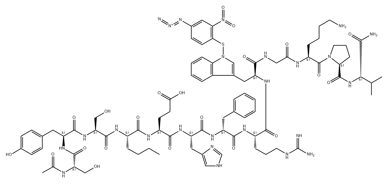 알파-MSH,Nle(4)-Phe(7)-(NAPS)Trp(9)- 구조식 이미지