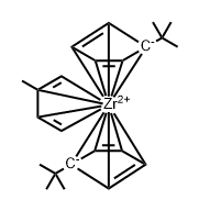 Zirconium, bis[(1,2,3,4,5-eta)-1-(1,1-dimethylethyl)-2,4-cyclopentadie ne-1-yl][(1,2,3,4-eta)-2-methyl-1,3-butadiene]- 구조식 이미지