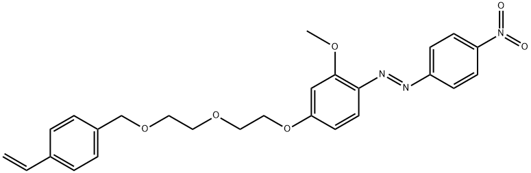 1-[4-[2-[2-[(4-ethenylphenyl)methoxy]ethoxy]ethoxy]-2-methoxyphenyl]-2-(4-nitrophenyl)diazene Structure