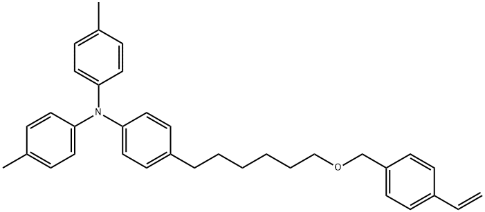 4-[6-[(4-Ethenylphenyl)methoxy]hexyl]-N,N-bis(4-methylphenyl)benzenamine 구조식 이미지