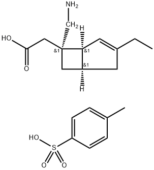 2-((1S,5R,6R)-6-(aminomethyl)-3-ethylbicyclo[3.2.0]hept-3-en-6-yl)acetic acid Structure