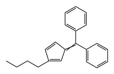 Benzene, 1,1'-[(3-butyl-2,4-cyclopentadien-1-ylidene)methylene]bis- Structure