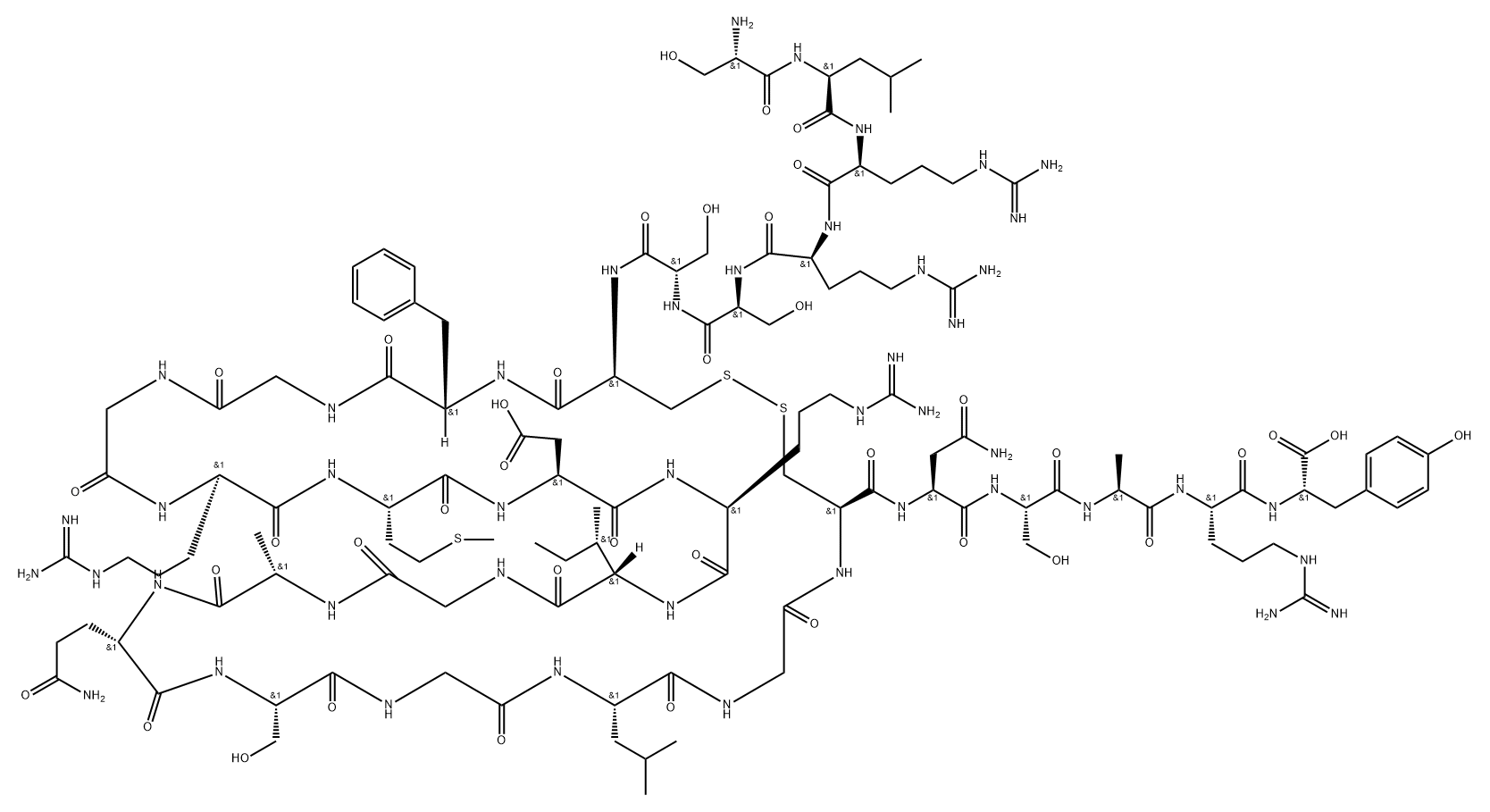 atrial natriuretic factor (1-28), Ala(26)- Structure