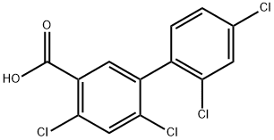 [1,1'-Biphenyl]-3-carboxylic acid, 2',4,4',6-tetrachloro- Structure