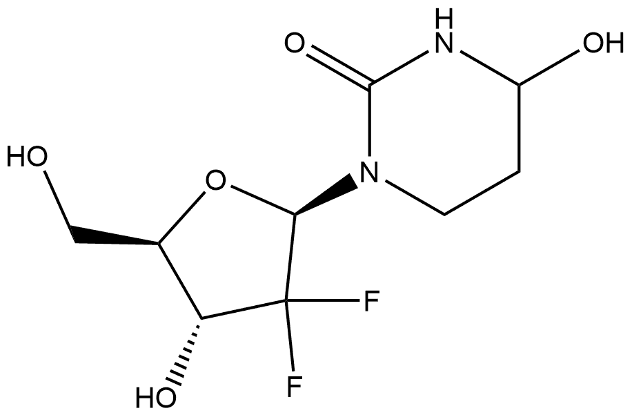 Uridine, 2'-deoxy-2',2'-difluoro-3,4,5,6-tetrahydro- 구조식 이미지