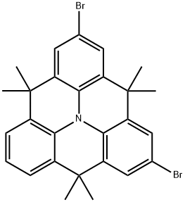 2,6-dibromo-4,4,8,8,12,12-hexamethyl-8,12-dihydro-4H-benzo[1,9]quinolizino[3,4,5,6,7-defg]acridine Structure