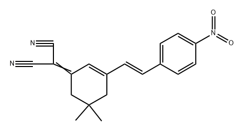 (E)-2-(5,5-dimethyl-3-(4-nitrostyryl)cyclohex-2-en-1-ylidene)malononitrile Structure