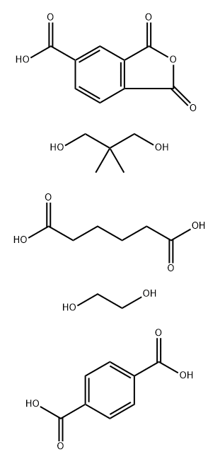 1,4-벤젠디카르복실산,1,3-디히드로-1,3-디옥소-5-이소벤조푸란카르복실산,2,2-디메틸-1,3-프로판디올,1,2-에탄디올및헥산디산과의중합체 구조식 이미지
