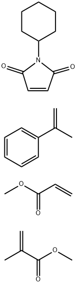 2-사이클로헥실-2H-피롤-1-디온,(1-메틸에테닐)벤젠및메틸2,5-프로페노에이트를포함하는메틸1-메틸-2-프로페노에이트중합체 구조식 이미지
