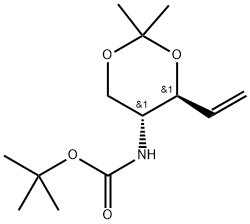 D-erythro-Pent-1-enitol, 1,2,4-trideoxy-4-[[(1,1-dimethylethoxy)carbonyl]amino]-3,5-O-(1-methylethylidene)- Structure