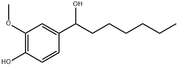 Benzenemethanol, α-hexyl-4-hydroxy-3-methoxy- Structure