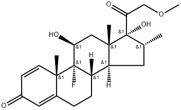 Pregna-1,4-diene-3,20-dione, 9-fluoro-11,17-dihydroxy-21-methoxy-16-methyl-, (11β,16α)- 구조식 이미지