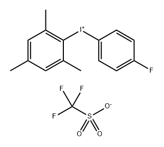 Iodonium, (4-?fluorophenyl)?(2,?4,?6-?trimethylphenyl)?-?, 1,?1,?1-?trifluoromethanesulf?onate (1:1) 구조식 이미지