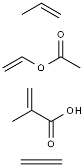 2-Propenoic acid, 2-methyl-, polymer with ethene, ethenyl acetate and 1-propene Structure