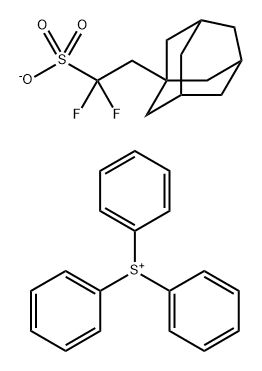 Sulfonium, triphenyl-, α,α-difluorotricyclo[3.3.1.13,7]decane-1-ethanesulfonate (1:1) Structure