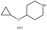 Piperidine, 4-(cyclopropyloxy)-, hydrochloride (1:1) Structure