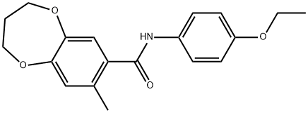 N-(4-Ethoxyphenyl)-3,4-dihydro-8-methyl-2H-1,5-benzodioxepin-7-carboxamide Structure