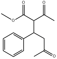 Benzenepropanoic acid, α-acetyl-β-(2-oxopropyl)-, methyl ester Structure
