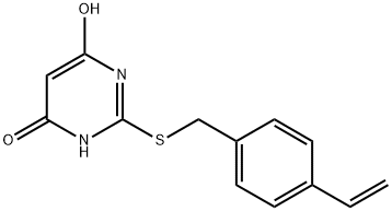 2-[[(4-Ethenylphenyl)methyl]thio]-6-hydroxy-4(3H)-pyrimidinone Structure