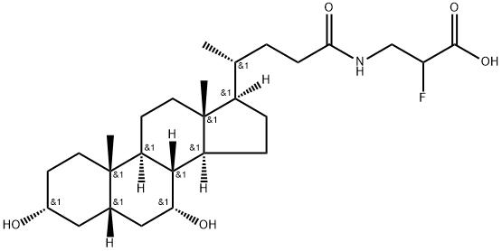 N-chenodeoxycholyl-2-fluoro-beta-alanine Structure