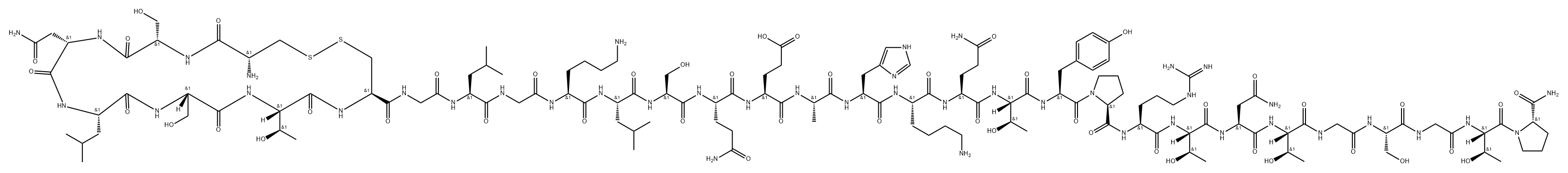 calcitonin, salmon, Gly(8)-Ala(16)-des-Leu(19)- Structure