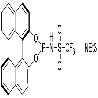 Methanesulfonamide, N-(11bR)-dinaphtho[2,1-d:1',2'-f][1,3,2]dioxaphosphepin-4-yl-1,1,1-trifluoro-, compd. with N,N-diethylethanamine (1:1) Structure