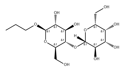 β-D-Glucopyranoside, propyl 4-O-β-D-galactopyranosyl- Structure