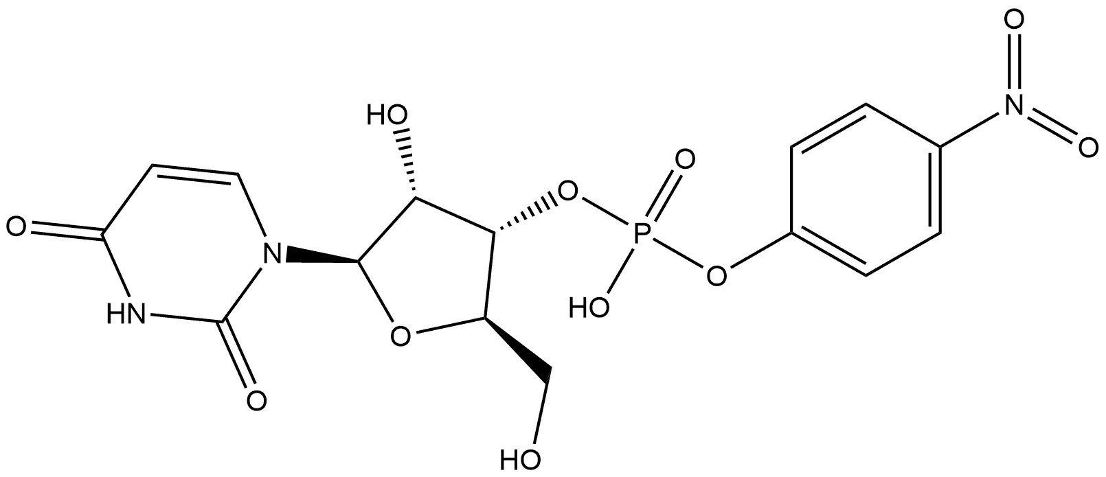 3'-Uridylic acid, mono(4-nitrophenyl) ester 구조식 이미지