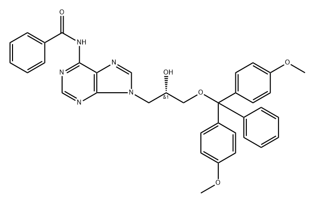 (S)-DMT-glycidol-A(Bz) 구조식 이미지