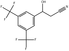 β-Hydroxy-3,5-bis(trifluoromethyl)benzenepropanenitrile Structure