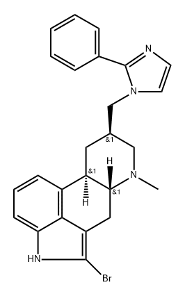 2-Bromo-6-methyl-8β-[(2-phenyl-1H-imidazol-1-yl)methyl]ergoline Structure