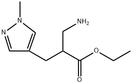 1H-Pyrazole-4-propanoic acid, α-(aminomethyl)-1-methyl-, ethyl ester Structure