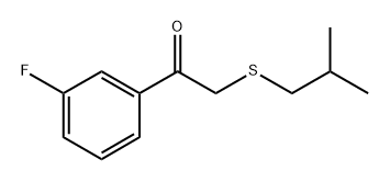 1-(3-Fluorophenyl)-2-(isobutylthio)ethan-1-one Structure