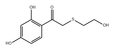 1-(2,4-Dihydroxyphenyl)-2-((2-hydroxyethyl)thio)ethan-1-one Structure