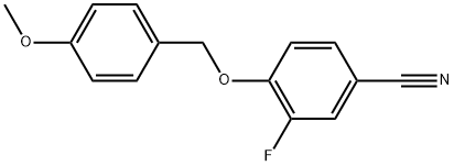 3-Fluoro-4-[(4-methoxyphenyl)methoxy]benzonitrile Structure