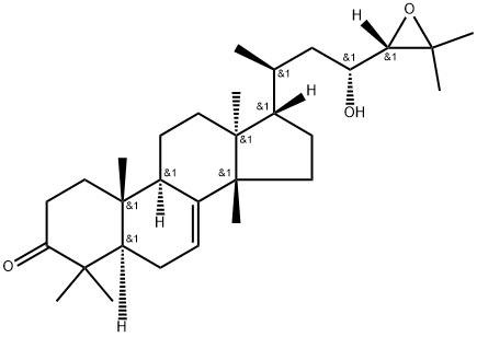 (23R,24S)-24,25-Epoxy-23-hydroxy-5α-tirucall-7-en-3-one 구조식 이미지