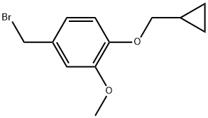 4-(Bromomethyl)-1-(cyclopropylmethoxy)-2-methoxybenzene Structure