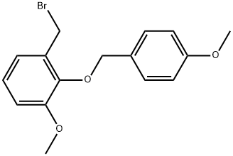 1-(Bromomethyl)-3-methoxy-2-[(4-methoxyphenyl)methoxy]benzene Structure